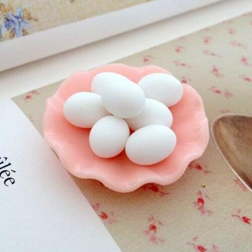 Wholesale 100pcs 12*10MM Oval Round Egg simulation diy handmade jewelry duck quail Resin Cabochons Craft Cameo Ornament Material