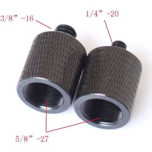 5/8" 27 Female to 1/4" 20 male & 5/8"-27 female to 3/8"-16 male adaptor for microphone (pack of two)