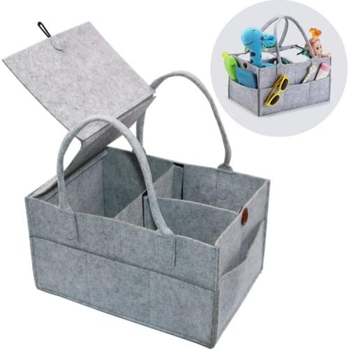 Foldable Baby Diaper Caddy Organiser/Removable Lid Storage Bag Kid Toys Portable Bag/box for Car Travel Changing Table Organizer