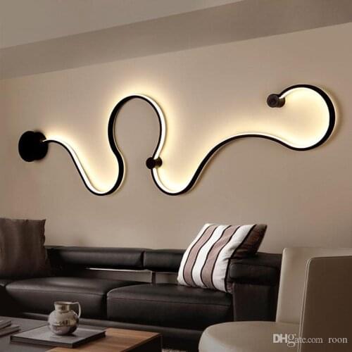 Modern Simple LED Wall Lights Art Designs Creative Wall Lamp Creative Lighting Fixture for Bedroom Living Room Aisle Home Decor