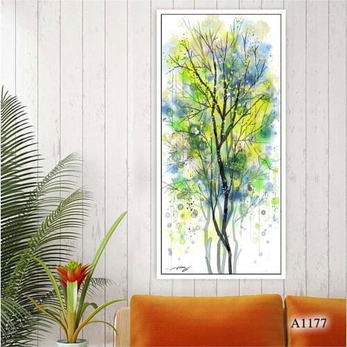 Tree Oil Painting Wall Art Decor Picture Painting on Canvas for Dining room Modern Abstract Paintings Unframed 60x120cm