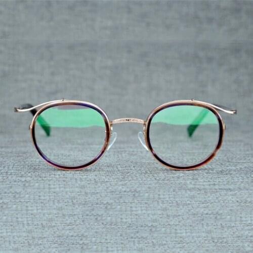 Vintage Acetate Fiber Round Glasses Frame Myopia Square Optical Presbyopia Reading Transparent Retro Glasses