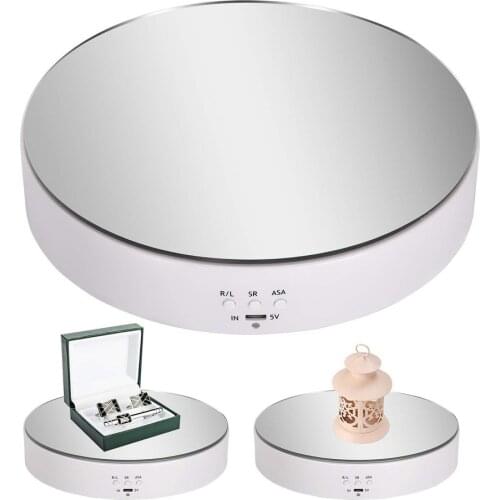 3 Speed ABS Intelligent Charging Rotating Adjustable Display Stand 360 Degree Electric Turntable Swivel Plates Home Accessories