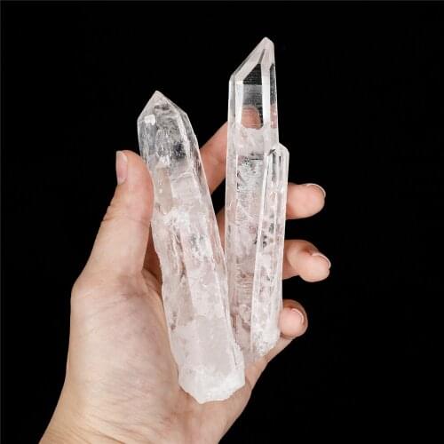 1PC Natural Crystal White Quartz Wand Crystals Ore Raw Materials Pillars Column Energy Stones Chakra Transparent Stones 6-8cm