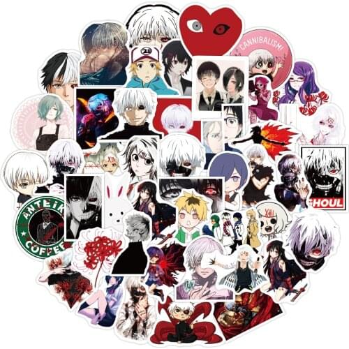 10/50pcs/pack Japanese anime Tokyo Ghoul Stickers For Refrigerator Car Helmet DIY Gift Box Bicycle Guitar Notebook