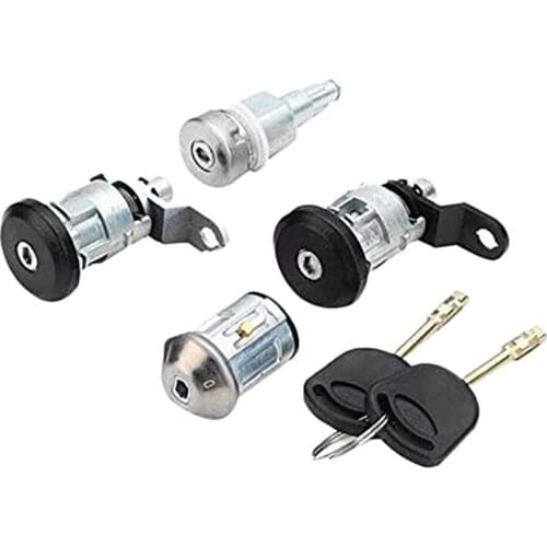 4PCS Car Ignition Switch Left Right Lock Set with 2 Keys for Ford Transit Mk5 1994-1997 1998 1999 2000 95VBH22050DG