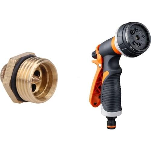 5Pcs Degree Garden Sprinkler Connector Thread Water Sprinkler & 2 Pack Garden Hose Nozzle, 8 Adjustable Hose