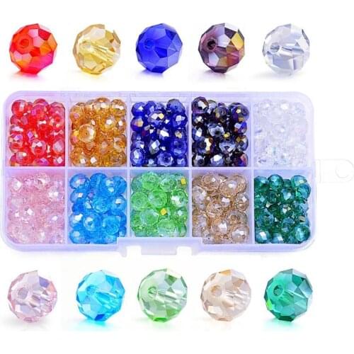 Needlework Beads 4/6mm Czech Glass Rondelle Beads AB Color Crystal Round For DIY Making Crafts Charms Jewelry Accessories