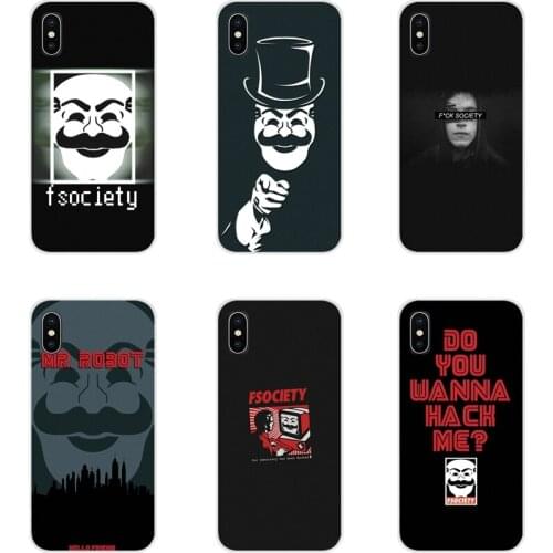 For Xiaomi Mi4 Mi5 Mi5S Mi6 Mi A1 A2 5X 6X 8 9 Lite SE Pro Mi Max Mix 2 3 2S Accessories Phone Shell Covers Mr Robot Fsociety