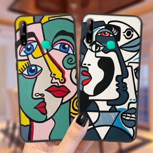 Picasso Abstract Art Phone Case For Huawei P30 P10 P20 P40 Pro P30Lite P20Lite Y9 Soft Capa For P40 Lite E Black Silicone Cover