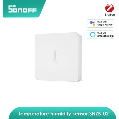 2021 SONOFF SNZB-02 Zigbee Temperature sensor Humidity detector smart thermometer for home ewelink app control zbbridge required