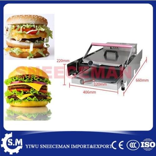 Double deck plate baking machine chinese factory sell hamburger machine