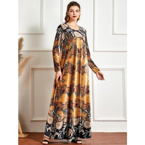 Elegant Spring Turkey Muslim Dress Women Moroccan Kaftan Kimono Jubah Long Robe Abaya Islamic Clothing Turkey Hijab Arab Dress