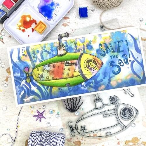 DEEP SEA DIVING Stamps Scrapbook Diary Decoration Stencil Embossing Template DIY Greeting Card Maker Albums Handmade New 2021