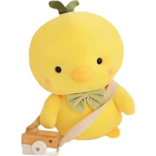 25cm 50cm Down Cotton Chickens Doll Stuffed Little yellow chicken Cute Green shoot Chickens Doll toys Children Birthday for kids