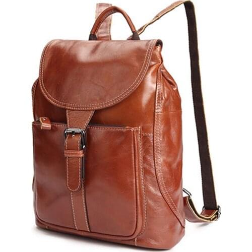 Fashion Women Backpack Real Genuine Leather Backpacks for Teenage Youth Girls Female School Shoulder Bag Casual Bagpack mochila