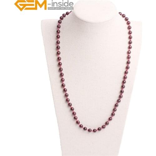 Natural Garnet Necklace Birthstone Symbol of Virginity Honesty Love Truth Guardian Stone For Scorpio Women Gifts