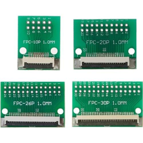 New 1.0mm FPC/FFC PCB Converter Board Adapter Socket Plate Welding With Connector