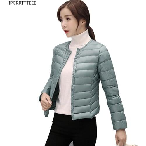 2021 New Autumn Winter Plus Size Thin 90% Down Parka Coat Ladies Slim Short Outwear Short Ultra Light Duck Down Jacket