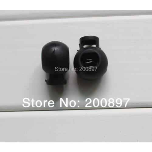 New black plastic garment stoppers toggle stopper nylon cord lock 6mm hole 500pcs/lot accessories