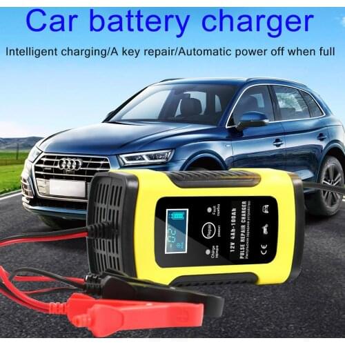 12V 6A Full Automatic Car Battery Charger Power Pulse Repair Chargers Digital LCD Display for Wet Dry Lead Acid Battery charger