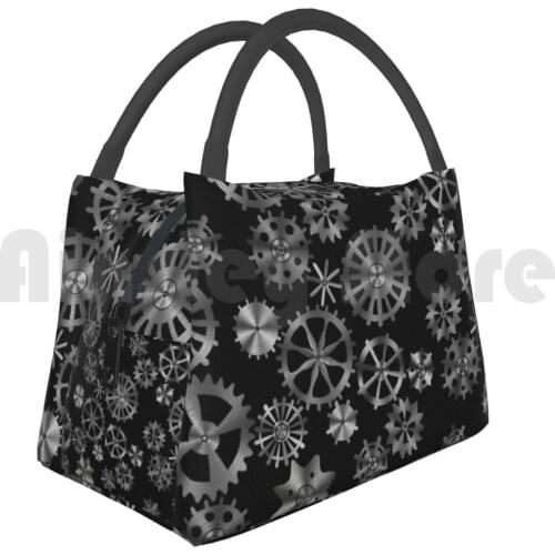 Portable Insulation Bag Cogs Design Cogs Mechanism Mechanical Machine Steampunk Scifi Technical Workings Sci Fi