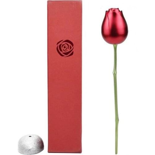 Portable Red Rose Jewelry Box Valentines Day Gift Box Rose Ring Box Wedding Engagement Anniversary Ceremony Gift Storage Box