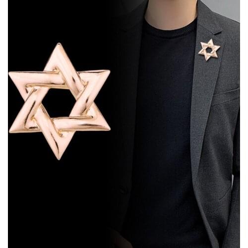 Simple Metal Star Brooch Mens Suit Shirt Lapel Pins and Brooches Badge Fashion Jewelry Gifts for Women Accessories