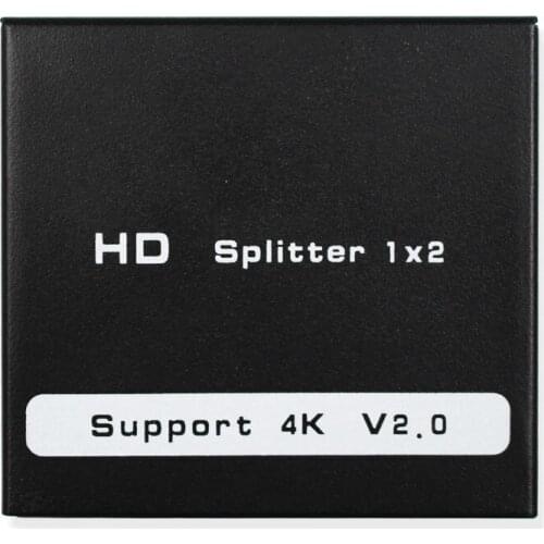 New Arrival 2 Port HDMI 2.0 Full HD 2160P HDR Splitter Extender 1X2 1 in 2 out 4kx2k/60Hz Support HDCP2.2 3D For PC DV
