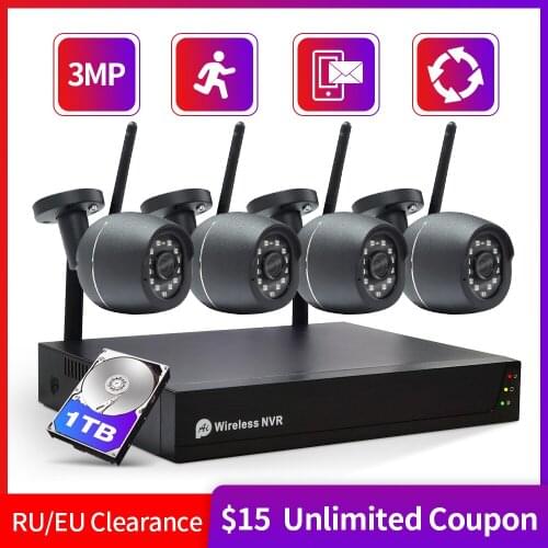 8CH 4CH 3MP NVR CCTV Camera 2MP Security System Kit Audio Record Outdoor P2P Wifi IP Camera Video Surveillance