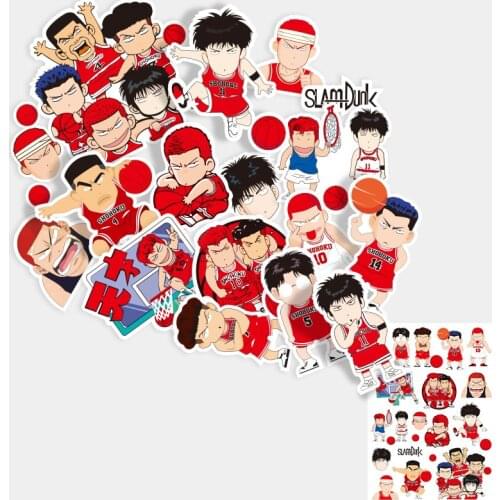 19PCS Slam Dunk Master Sticker Bag Sticker Sticker Waterproof Notebook Travel Case Sticker