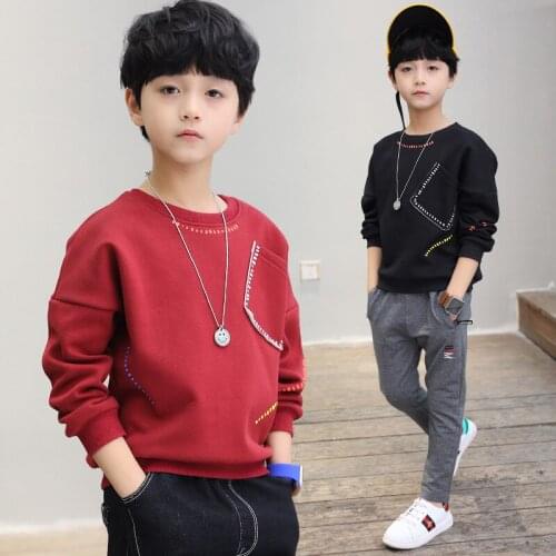 Spring boys clothes Kids Sweatshirts Autumn Childrens Casual t-shirt Loose Youth T-shirt Blouse 110-160cm