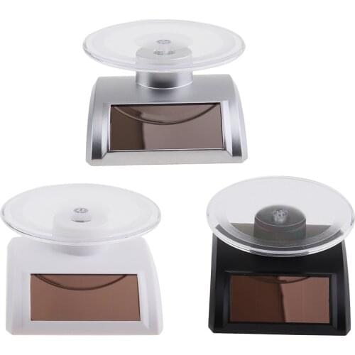 Mini Solar Powered Turntable Rotating Display Stand Holder Watch Phone Jewelry, Convenient, Save energy