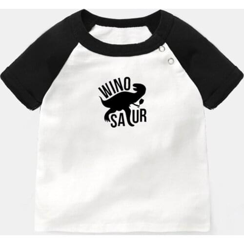 WINOSAUR The Ass Family Jack Smart Lazy Kiss Dumb Newborn Baby T-shirts Toddler Graphic Raglan Color Short Sleeve Tee Tops