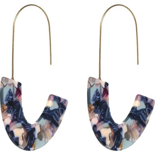 2018 New Leopard Print Hoop Earrings Unique Design Fashion Charm Minimalist Jewelry Vintage Acrylic Earrings for Women