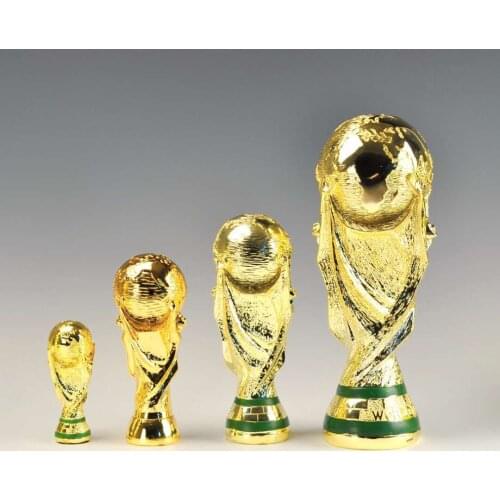 Aureate Resin Football Trophy World Champions Soccer Trophies European Mascot Football Fan Gift Souvenirs Home Decoration Craft
