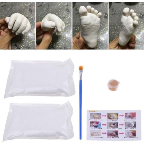1 Bag 3D Plaster Handprints Footprints Baby Kids Adult Hand Foot Casting Kit Keepsake New