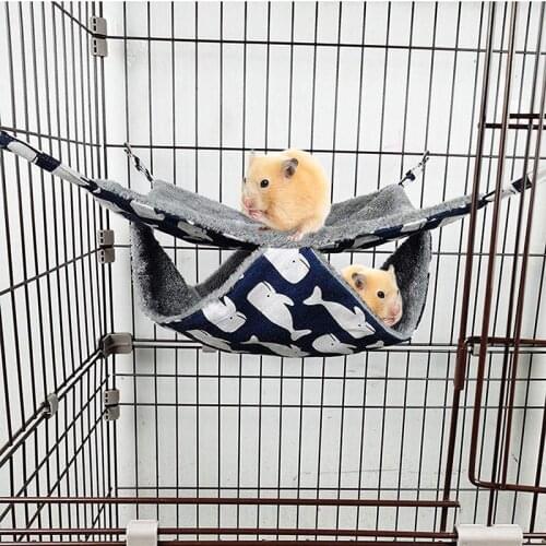 1Pc Pet Cage Signal/Double/Three Layer Hamster Hammock Hanging Mesh Sleeping Mat Bed Rat Toys Small Pet Chinchilla Swings