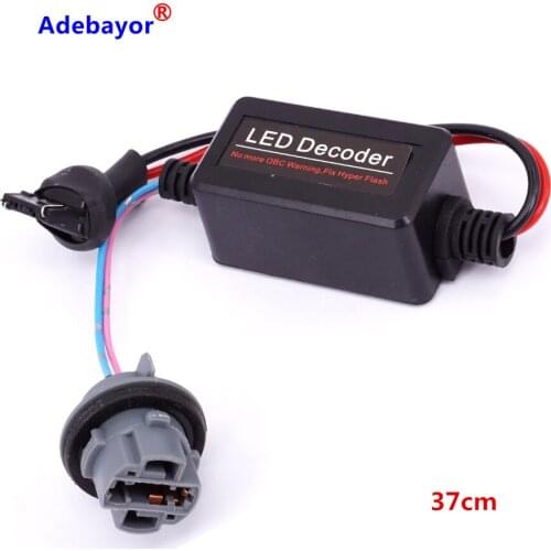 2pcs/lot T20 LED Resistor Cable Canbus Function Wire 7440 LED Decoder Warning Flashing Canceller Adapter For European Car Lights