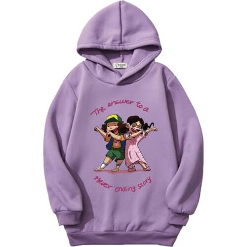 STRANGER THINGS Printed 2021 Spring and Autumn Long-sleeved Shirt Cotton Sports Hoodie for Boys and Girls Baby Clothes