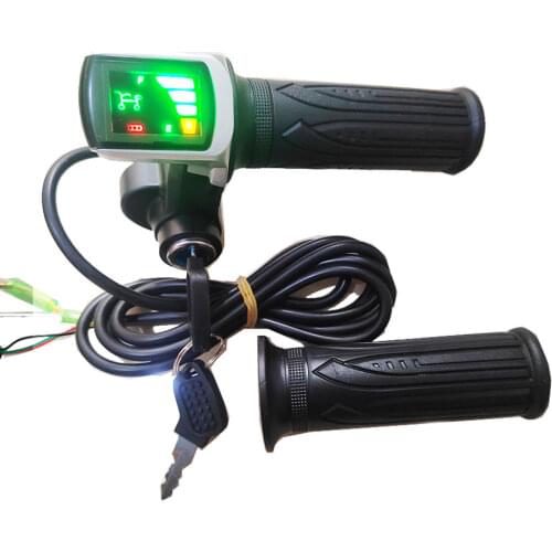 24V 36V 48V electric bicycle twist throttle accelerator gas with LCD display and key lock for electric bike/scooter e-bike parts