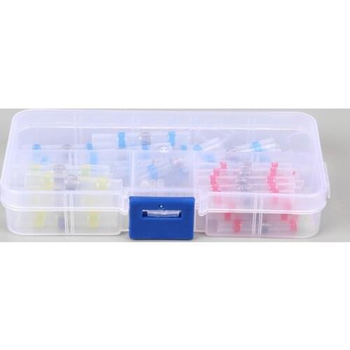 50PCS Pressure-free Waterproof Solder Ring Heat-shrinkable Wire Intermediate Connector Wiring Connection Teminal