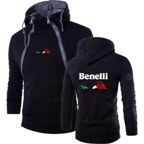 Benelli TRK 502X 2021 New Hoodies Men Hooded Sweatshirts Spring Fashion Solid Sportswear Mens Pullover Slim Tracksuits
