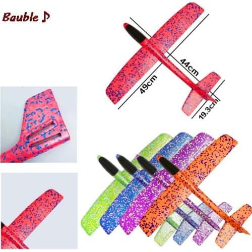 HOT SALE 1Pcs EPP Foam Hand Throw Airplane Outdoor Launch Glider Plane Kids Gift Toy 35*30*15cm Interesting Toys color random