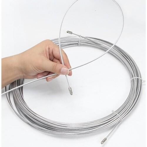 Electric Cable Strong Toughness Electric Portable Fish Tape Wire Conduit Duct Steel Cable Puller Wheel Pushing Tool