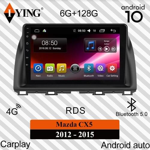 IYING Carplay For Mazda CX5 2012-2015 Android Auto Car Radio Multimedia Video Play Navigation GPS Carplay Android 10 QLED Screen