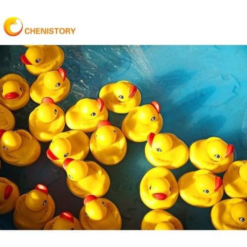 CHENISTORY Diamond Embroidery Yellow Duck Full Square Drill 5D DIY Diamond Painting Animal Cross Stitch Handmade Gift Home Decor