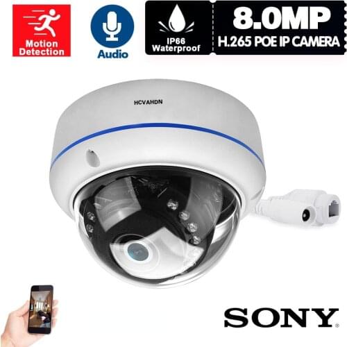 4K POE IP CCTV Dome Camera Outdoor Waterproof 8MP Security Video Surveillance Cameras System Kit 5MP Night Vision POE IP Cam Set