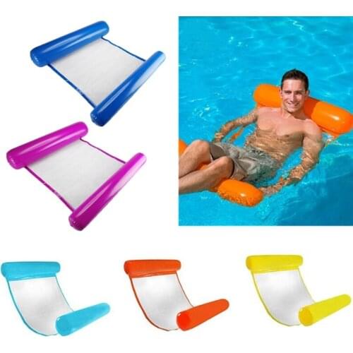 Summer Swimming Mattress Inflatable Floating Bed Swimming Pool Water Hammock Recliner Beach Lounge Bed For Kids Adults