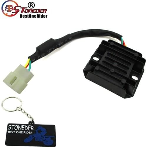 STONEDER 4 Pins Male Plug Voltage Regulator Rectifier For GY6 110cc 125cc 140cc 150cc 160cc Scooter Moped ATV Quad Dirt Pit Bike